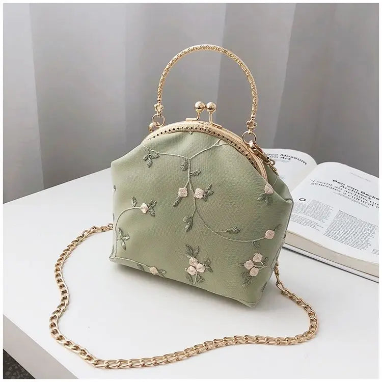 Vintage bordado rendas flores concha bloqueio bolsas para mulheres saco de casamento pequena corrente feminina ombro crossbody saco franja sacos