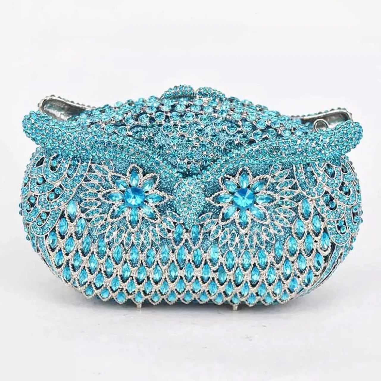 Bolsa de mão de noite em formato de coruja, multicolorida, grande, strass, bolsa de festa feminina, bolsa de baile, mini minaudiere