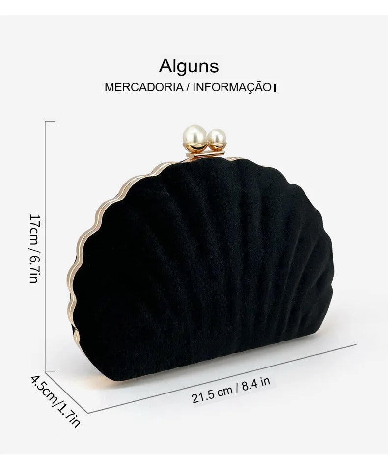 Clutch Concha Veludo