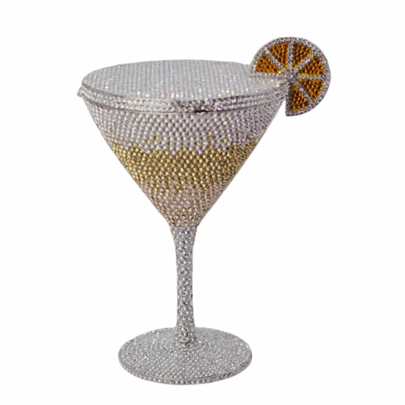 Martin cocktail copo diamante saco de noite nova chegada cristal nupcial bolsa jantar garras feminino bolsa cristal strass sacos