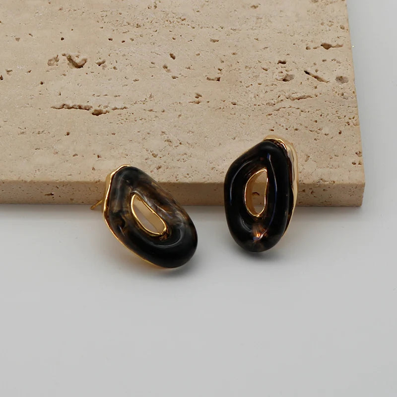 Exagerar elegante resina feminina personalidade brincos único requintado jóias moda festa de casamento presentes acessórios qd272