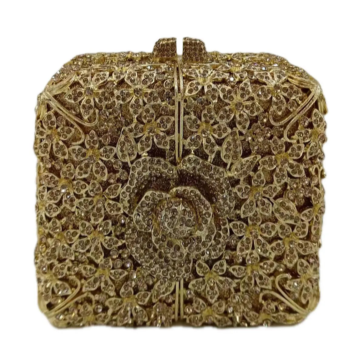 Bolsa de cristal nova flor diamante conjunto jantar saco banquete festa oco diamante embreagem bolsa feminina