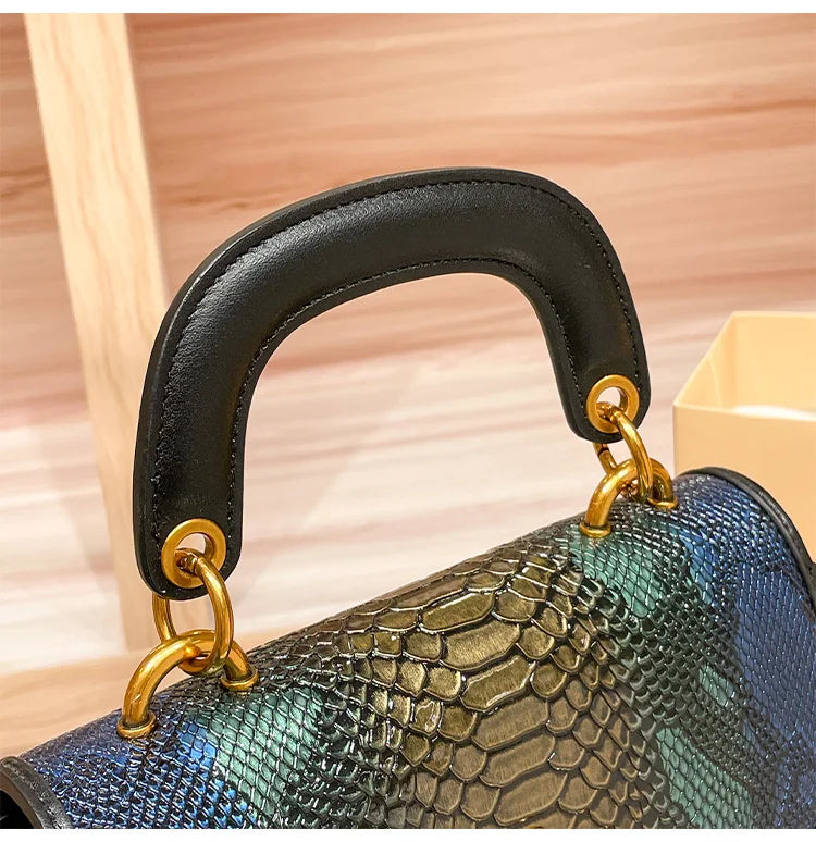 Bolsa tiracolo de cor contrastante feminina, de alta qualidade, marca de luxo, designer de luz, nova, primavera, verão, 2022
