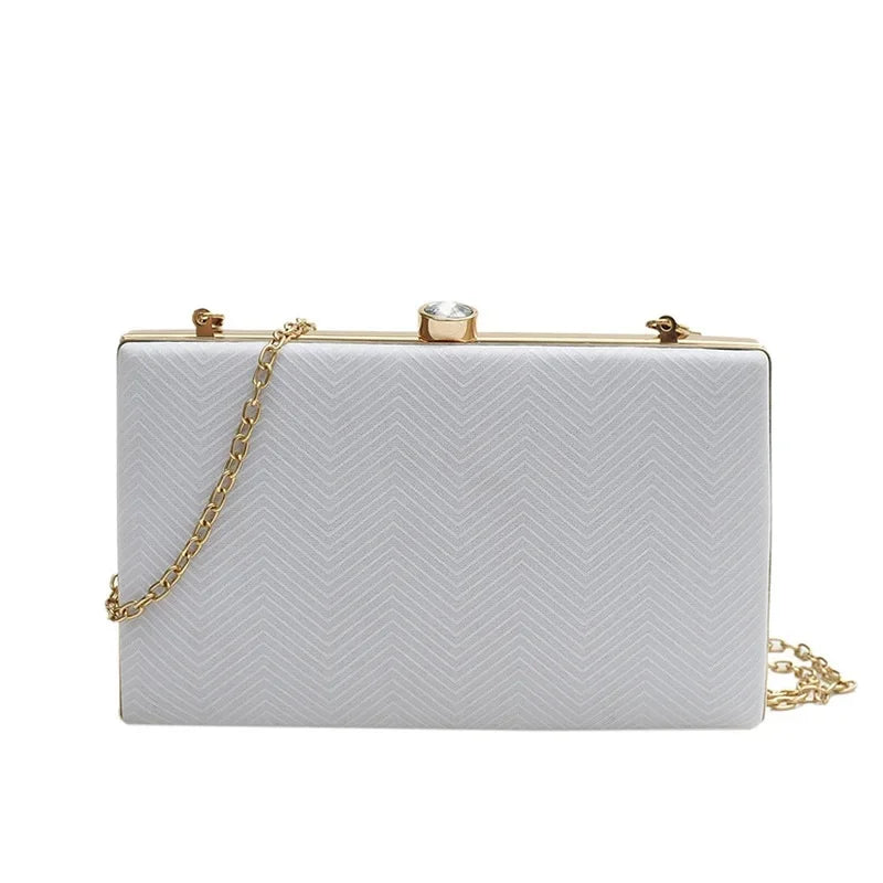 Elegante jantar saco de embreagem bolsa de ombro feminino brilhante grampo de cabelo pequena caixa de maquiagem nova 2025 tendência da moda