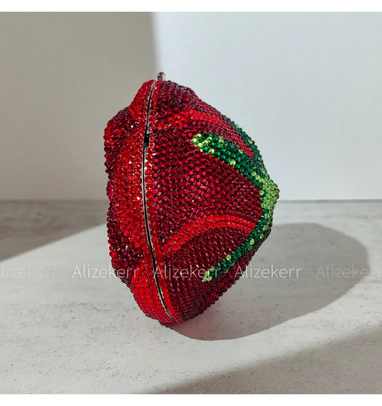 Alizekerr rosa em forma de cristal sacos de noite feminino lindo chique strass flor bolsas embreagem e bolsas festa casamento nupcial