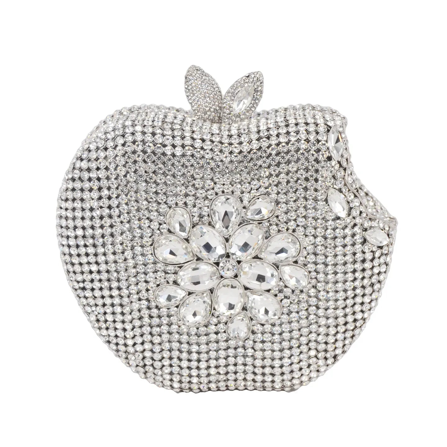 KHNMEET-Maçã Rosa Bolsa Noite para Mulheres, Diamante De Cristal, Embreagem De Festa, Saco De Luxo De Casamento, Moda De Frutas, Bolsa Das Senhoras, SC146