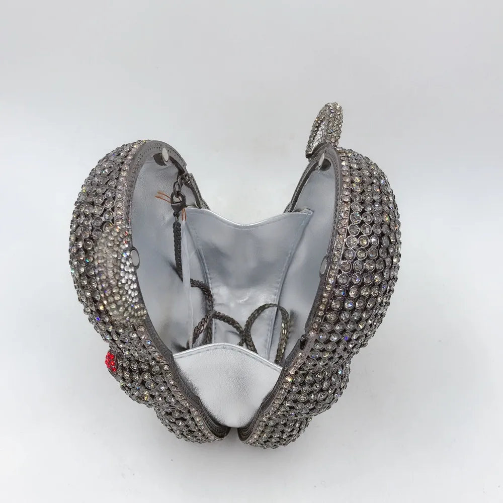 Urso de pelúcia dos desenhos animados strass saco vazio metal cristal jantar artesanal diamante bolsa feminina acessível glitter acolchoado crossbody