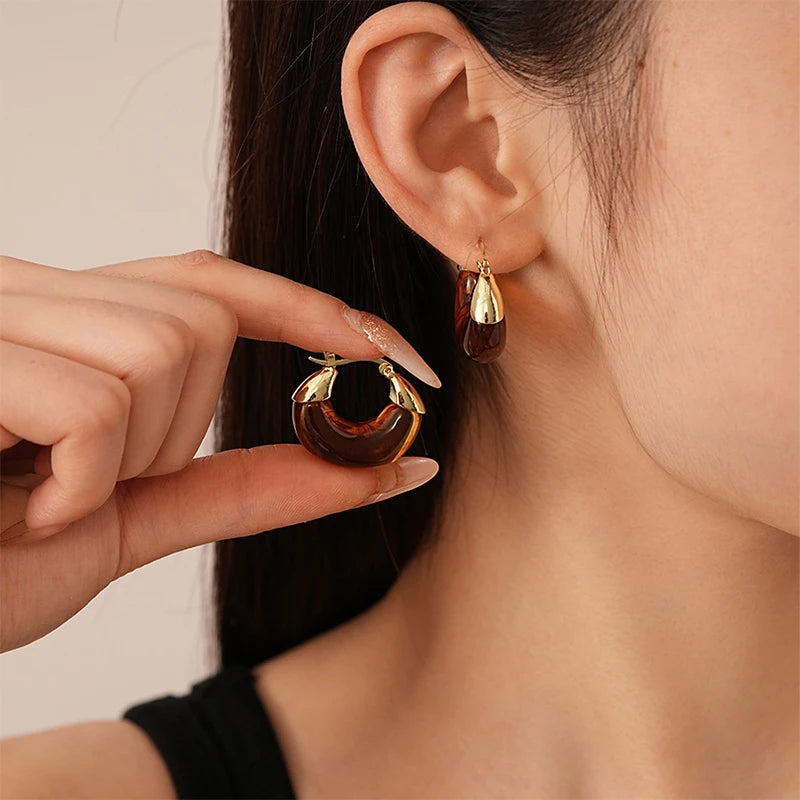 Elegante requintado feminino brincos bonito moda tendência jóias presentes de festa de casamento simples personalidade acessórios geométricos rg446