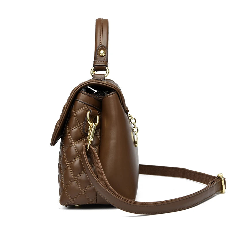 Designer de luxo multi camadas bolsa feminina 2024 na moda alta qualidade couro macio saco do mensageiro das mulheres ombro crossbody saco