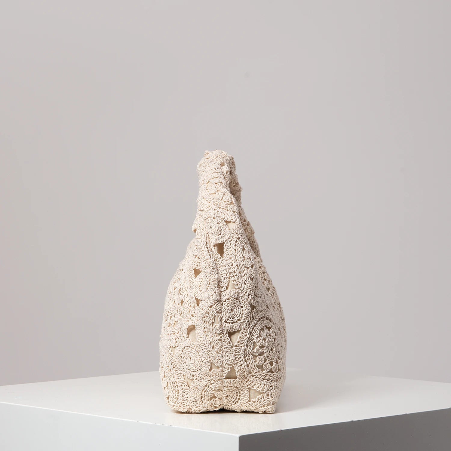 Bolsa de tecido oco com padrão, bolsas de praia boêmia para mulheres, conjunto de crochê, acessórios de praia femininos, Trav Must Haves (padrão aleatório)