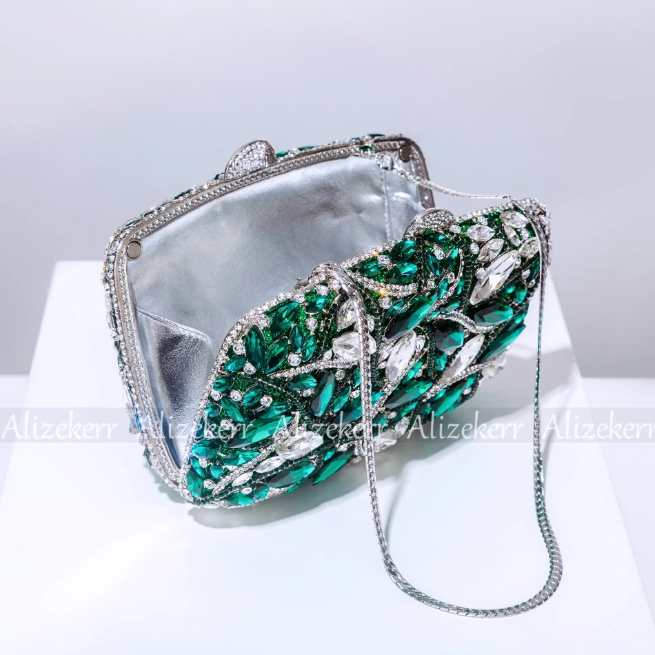 Clutch Cristal Esmeraldina
