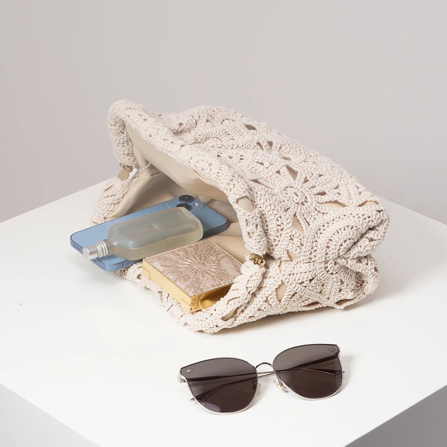 Bolsa de mão de tecido oco estampado, bolsa simples e versátil, bolsa de praia boêmia, carteira de palha casual de férias, bolsa elegante para festa à noite (las padrões são aleatórios)