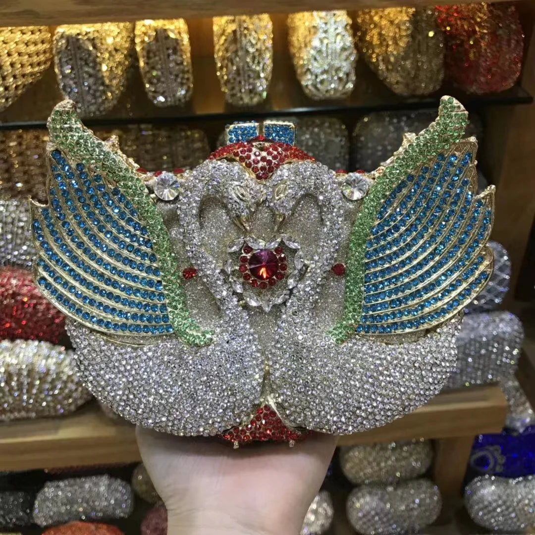 Bolsa feminina de embreagem prateada lantejoulas, bolsa nupcial, festa de casamento, embreagens metálicas, bolsa azul, lantejoulas, diamante, Minaudiere, noite