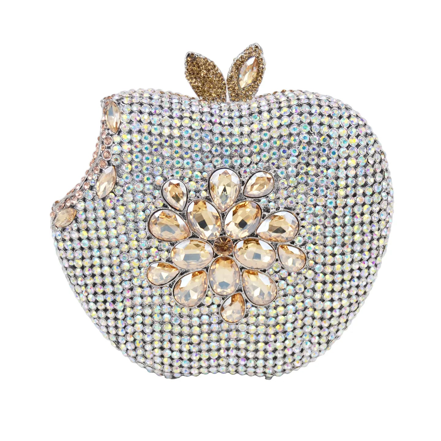 KHNMEET-Maçã Rosa Bolsa Noite para Mulheres, Diamante De Cristal, Embreagem De Festa, Saco De Luxo De Casamento, Moda De Frutas, Bolsa Das Senhoras, SC146
