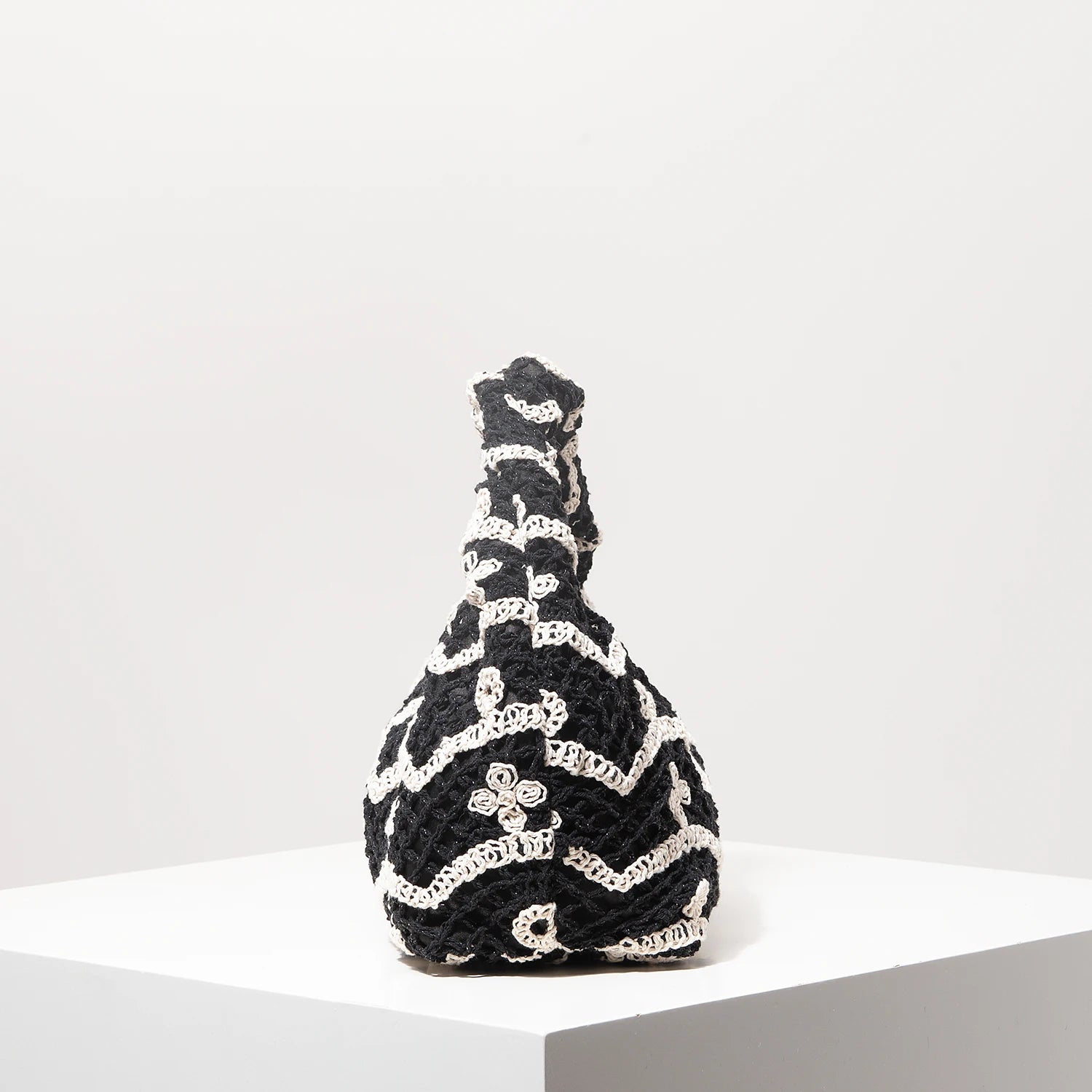 Bolsa de tecido oco com padrão, bolsas de praia boêmia para mulheres, conjunto de crochê, acessórios de praia femininos, Trav Must Haves (padrão aleatório)