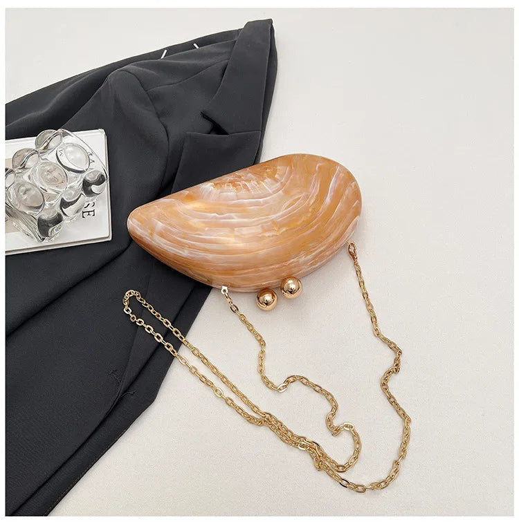 Bolsa de mão de noite acrílica em formato irregular, bolsa de mão luxuosa brilhante para mulheres, bolsa para vestido de festa de coquetel