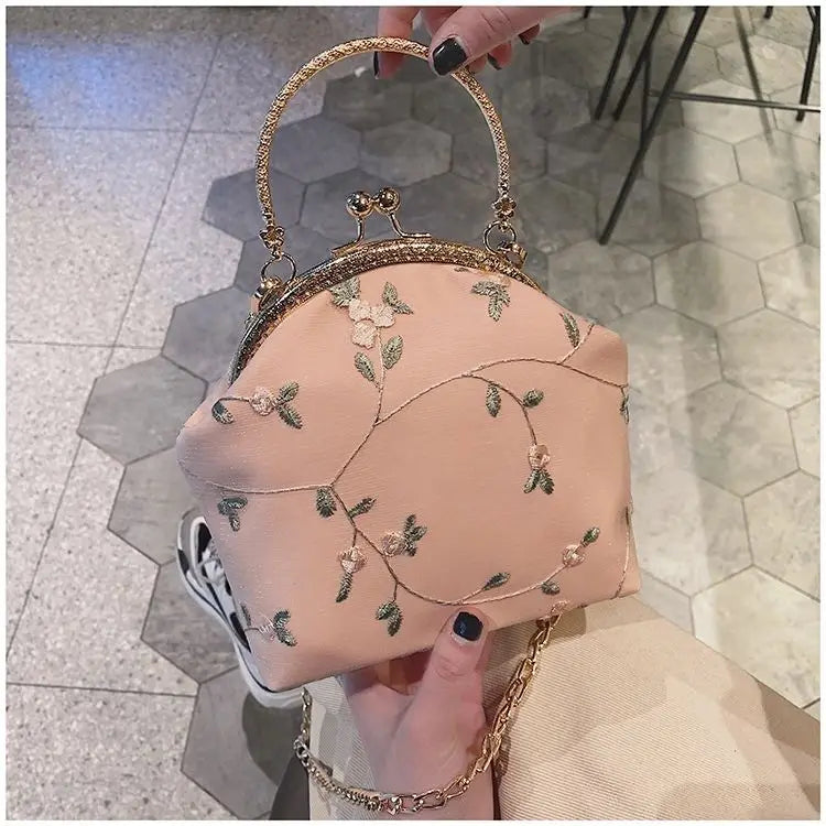 Vintage bordado rendas flores concha bloqueio bolsas para mulheres saco de casamento pequena corrente feminina ombro crossbody saco franja sacos