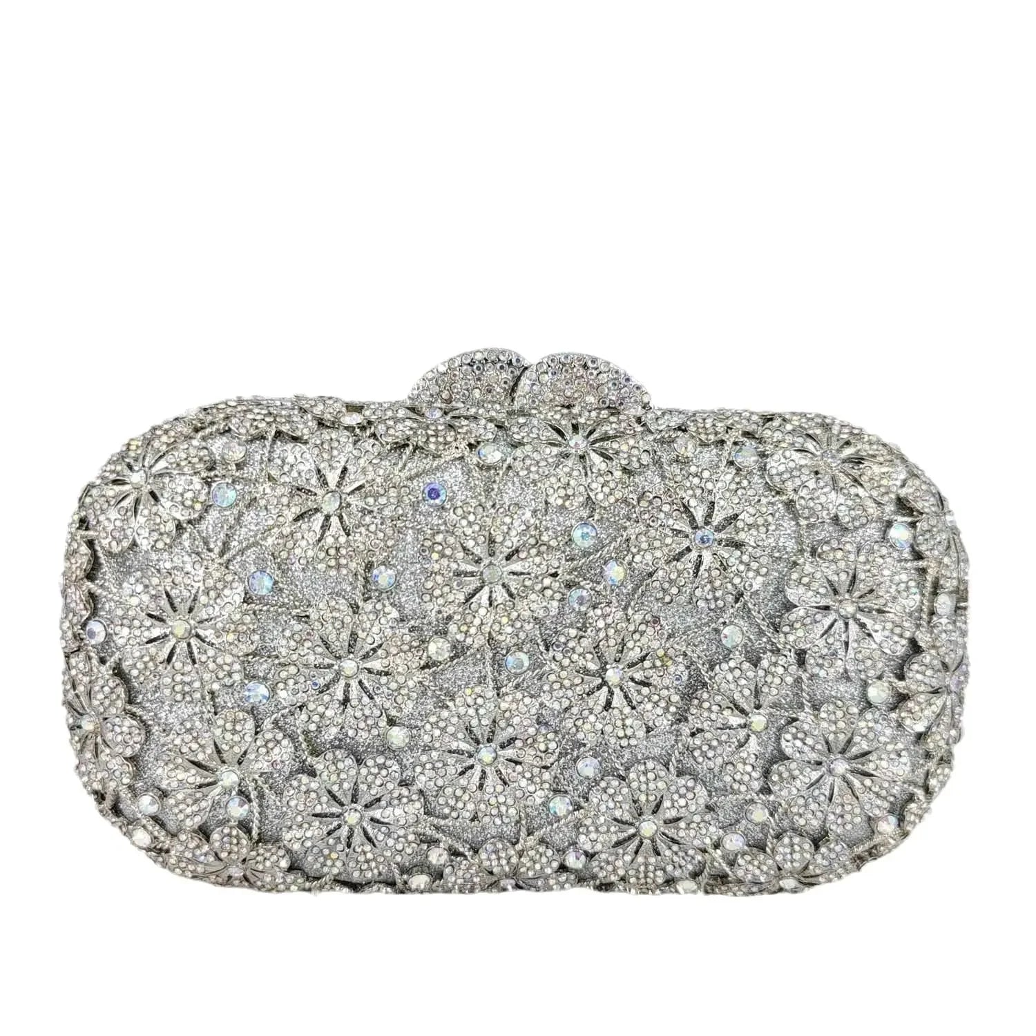 Boutique de fgg flor cristal bolsas de embreagem para mulheres elegantes, sacos de noite de strass floral, bolsa dura minaudiere