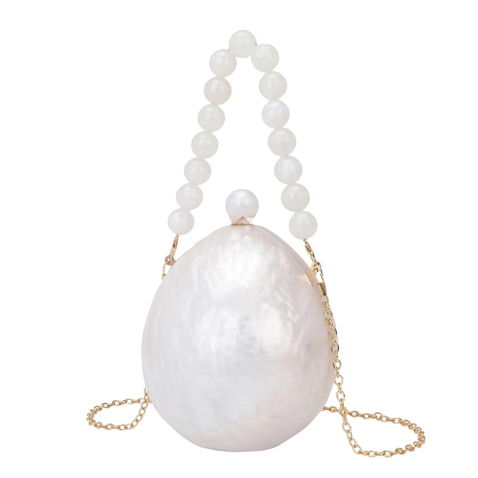 Elegante pérola bolsa crossbody jantar saco festa de casamento vestido de noite saco forma ovo ganso moda nova chegada