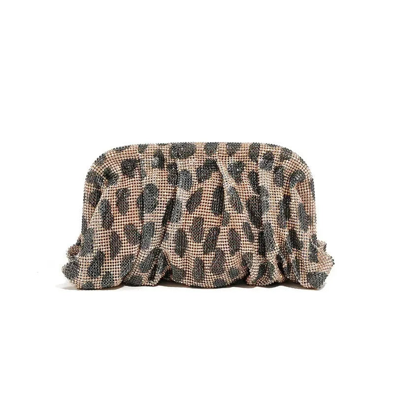 Glamourosa bolsa de noite com pérolas e strass para mulheres | Embreagem elegante para performance em palco | Bolsa brilhante para festa de casamento e baile