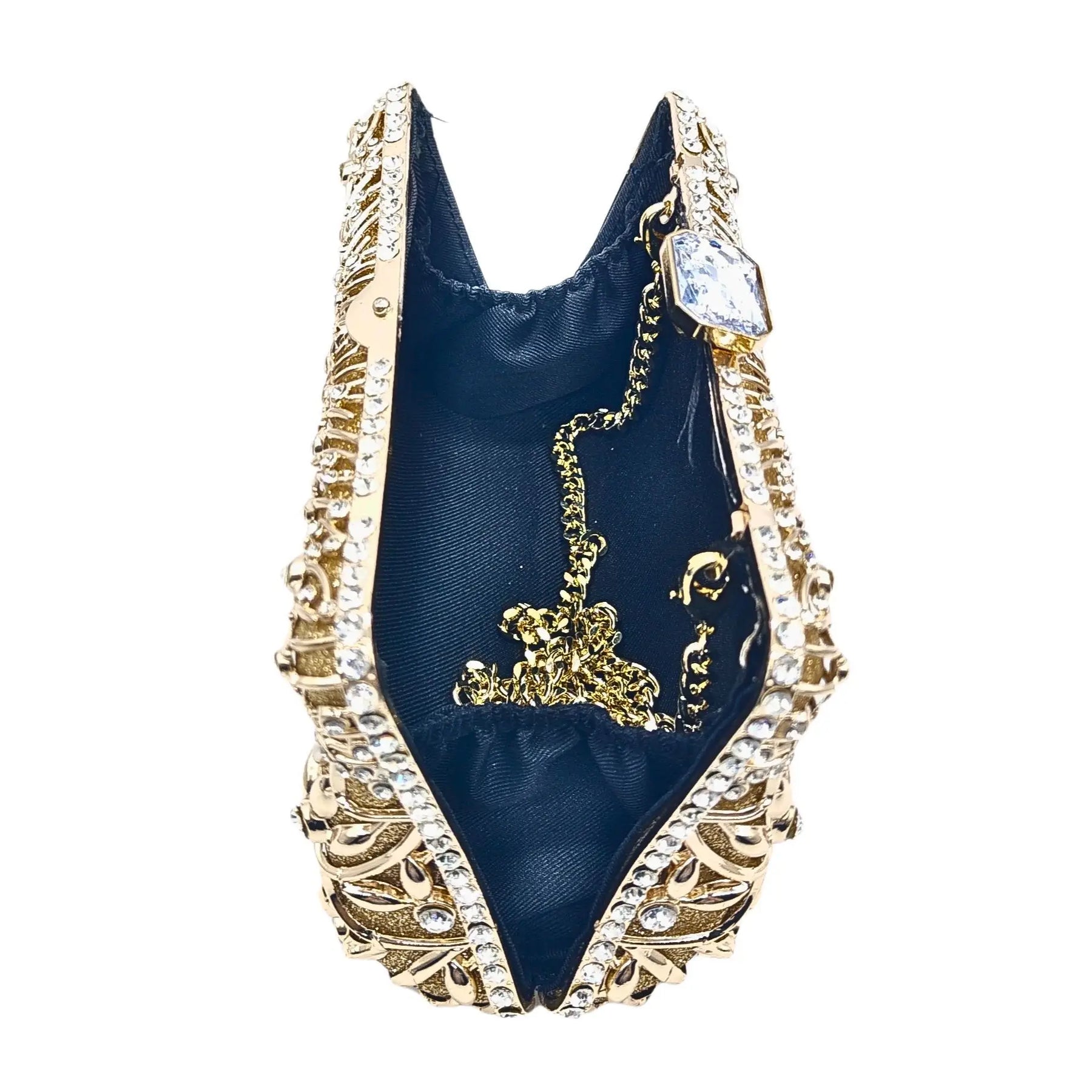 Cristal strass strass vestido de noite bolsa, alta qualidade, ouro metal embreagem saco, diamante embreagem bolsa, cadeia ombro saco