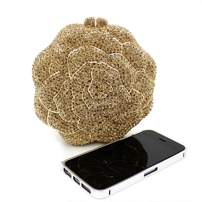 Requintado design rosa sacos de cristal completo strass saco oco metal diamante festa senhoras saco noite