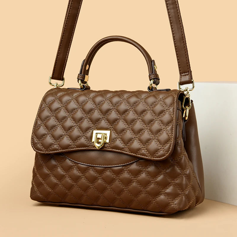 Designer de luxo multi camadas bolsa feminina 2024 na moda alta qualidade couro macio saco do mensageiro das mulheres ombro crossbody saco