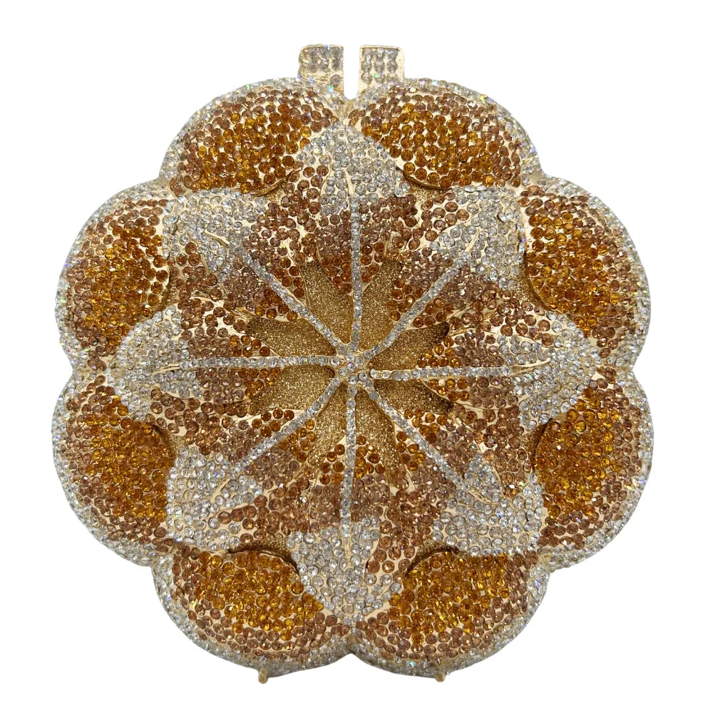 Alta qualidade presente do dia das mães 3d flor rosa strass diamante saco meninas e mulher saco de noite de casamento