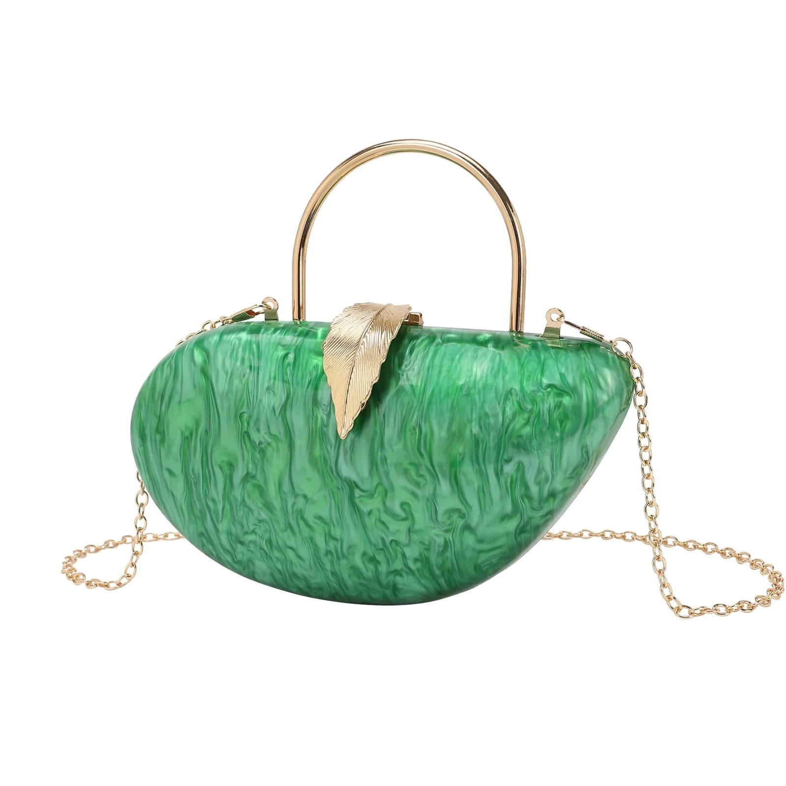 Moda acrílico folha bloqueio saco de embreagem jantar feminino bolsa de ombro elegante acrílico bloqueio fivela versátil saco de noite