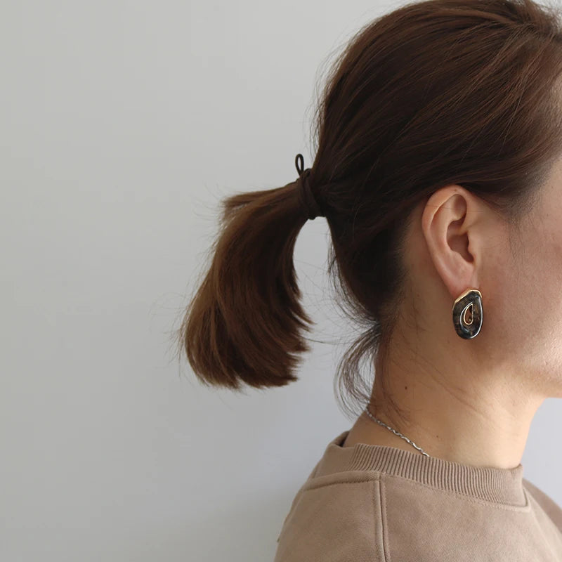 Exagerar elegante resina feminina personalidade brincos único requintado jóias moda festa de casamento presentes acessórios qd272