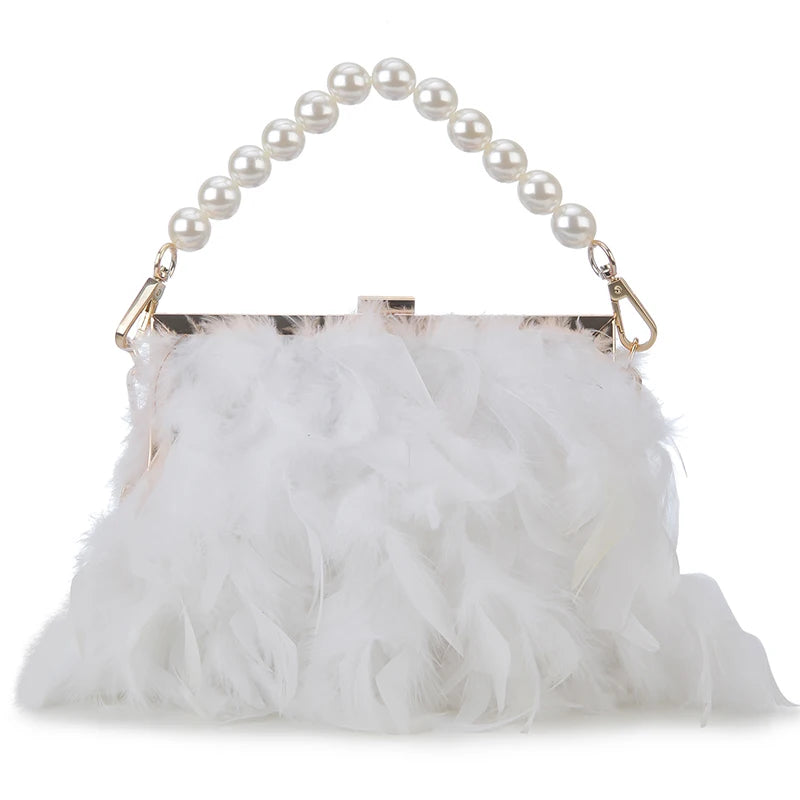 Bolsas de luxo para mulheres, bolsa de embreagem noturna, bolsa de ombro, corrente de pérolas, bolsa de casamento designer 12 cores