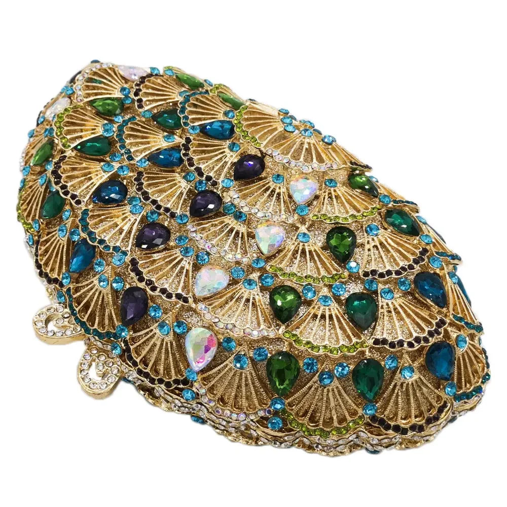 Boutique de fgg luz azul cristal sacos de embreagem para mulheres pavão noite bolsa nupcial casamento strass minaudiere bolsas saco
