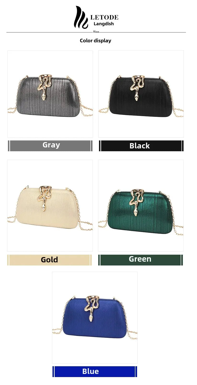 Moda cobra bloqueio saco de embreagem versátil festa noite bolsa vestido código saco crossbody para todas as ocasiões