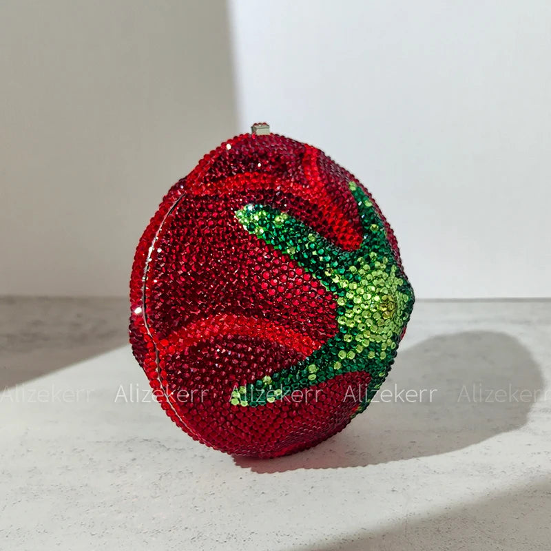 Alizekerr rosa em forma de cristal sacos de noite feminino lindo chique strass flor bolsas embreagem e bolsas festa casamento nupcial