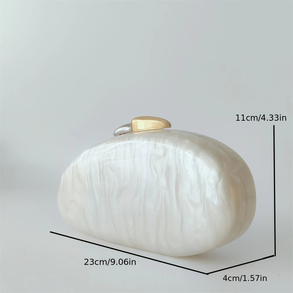 Feminino menina mármore pérola bege mini corrente bolsa de ombro moda feminina bolsa embreagem carteira casamento festa à noite uso diário trave