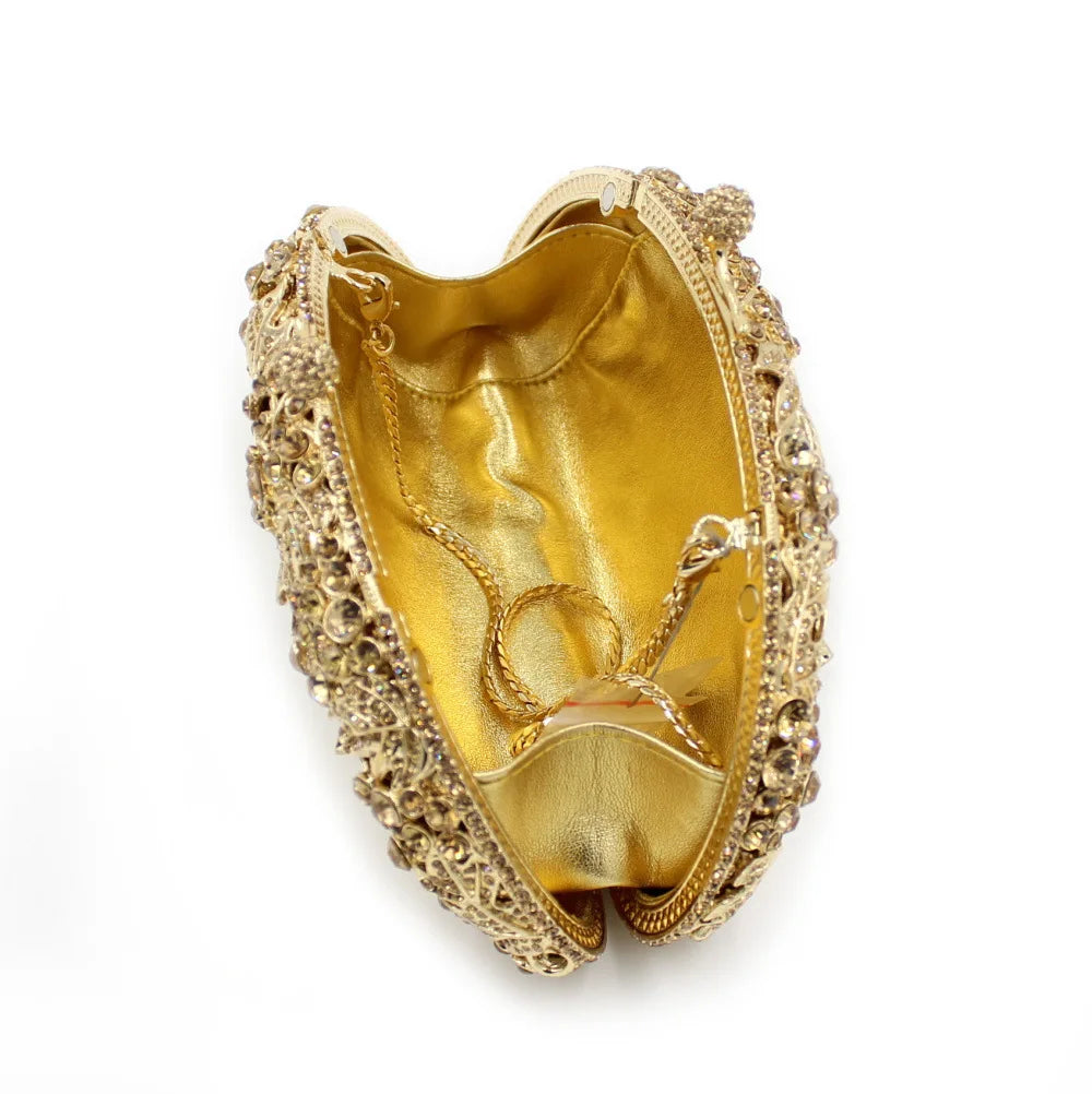 Embreagem de cristal de luxo para mulheres, sacos de noite, padrão animal, bolsa de diamante brilhante, bolsa de casamento