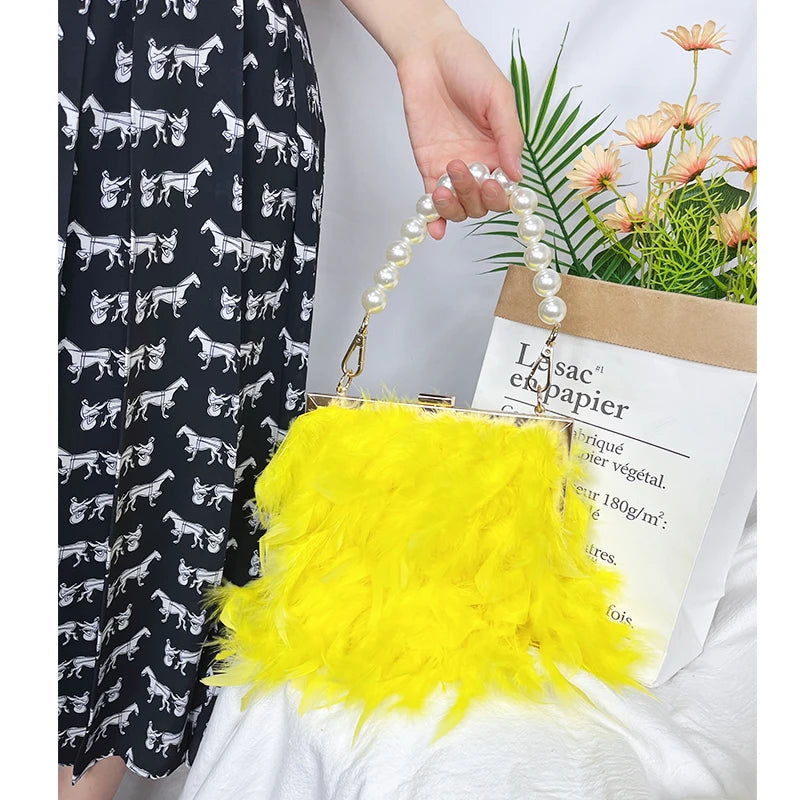 Bolsas de luxo para mulheres, bolsa de embreagem noturna, bolsa de ombro, corrente de pérolas, bolsa de casamento designer 12 cores