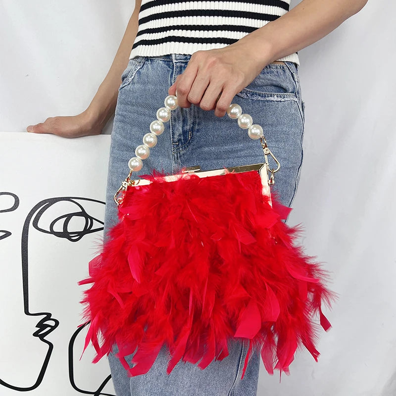Bolsas de luxo para mulheres, bolsa de embreagem noturna, bolsa de ombro, corrente de pérolas, bolsa de casamento designer 12 cores