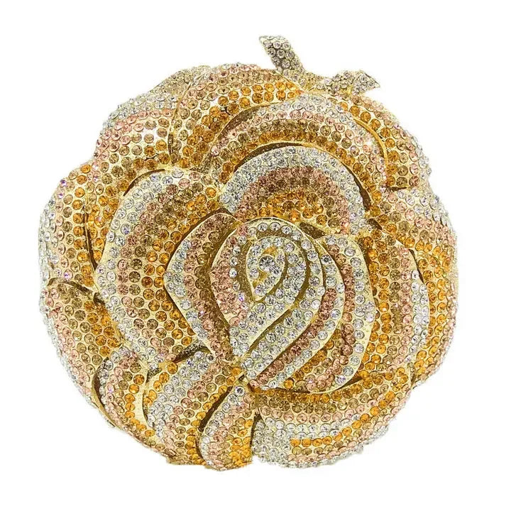 Boutique de fgg feminino flor colorida sacos de noite e embreagens nupcial strass bolsas festa casamento minaudiere bolsa embreagem