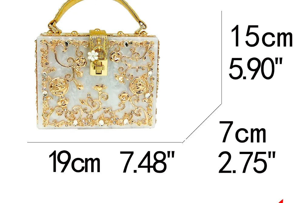 Bolsa de ombro feminina delicada de flor, bolsa de mão luxuosa de acrílico com bolsas transversais da moda, para mulheres