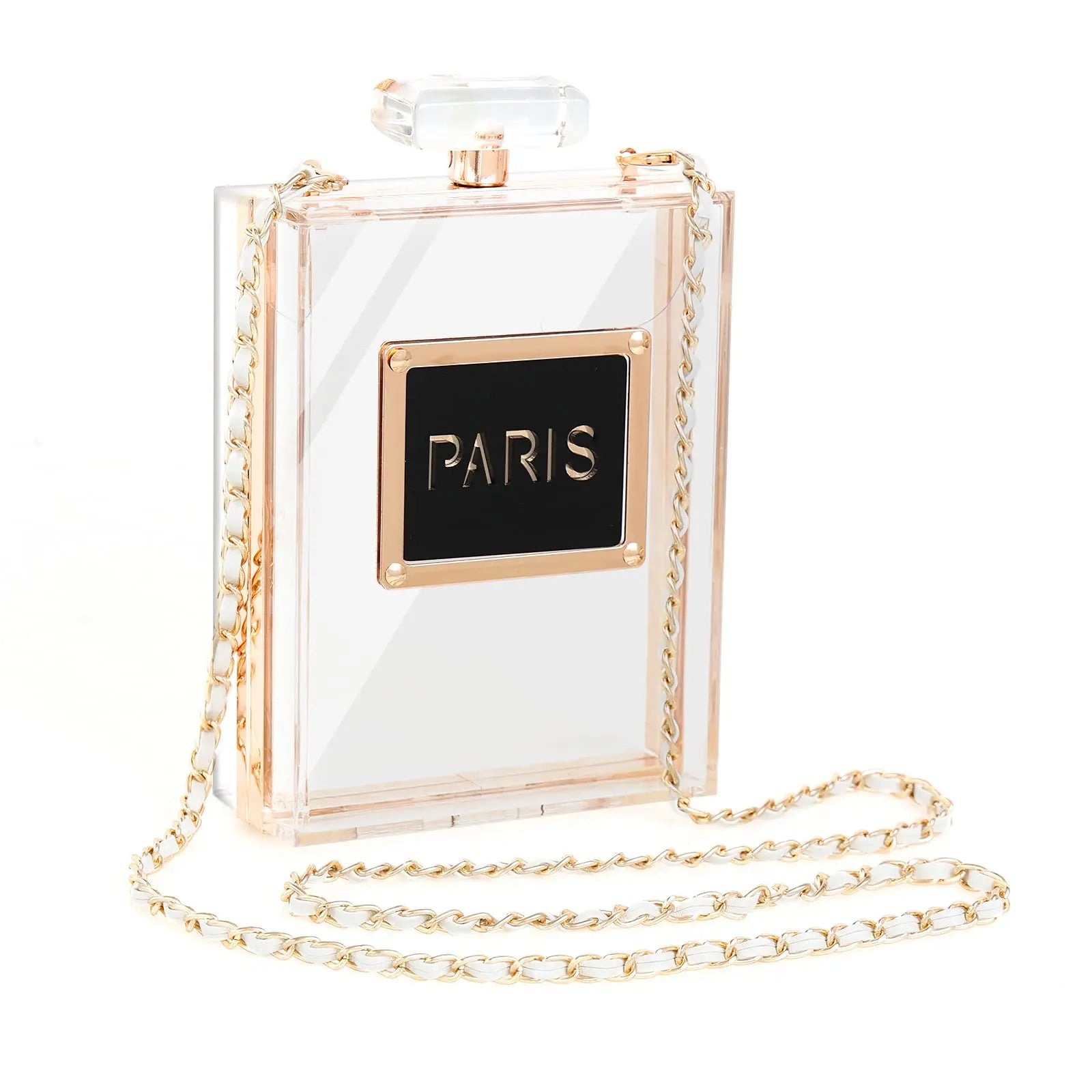 Sacos de noite feminino acrílico paris perfume em forma preto bolsa bolsas embreagem vintage banquete bolsa luxo ombro crossbody sacos