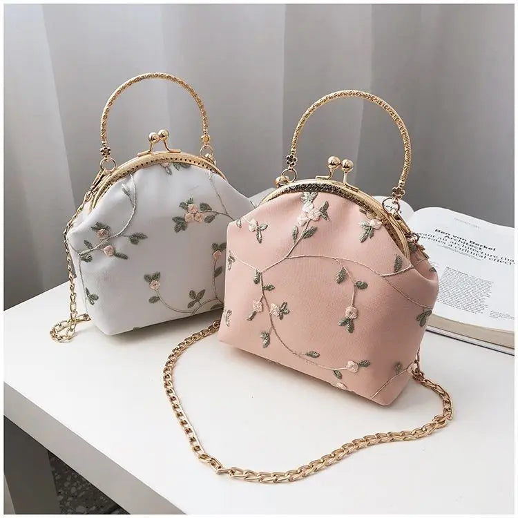 Vintage bordado rendas flores concha bloqueio bolsas para mulheres saco de casamento pequena corrente feminina ombro crossbody saco franja sacos