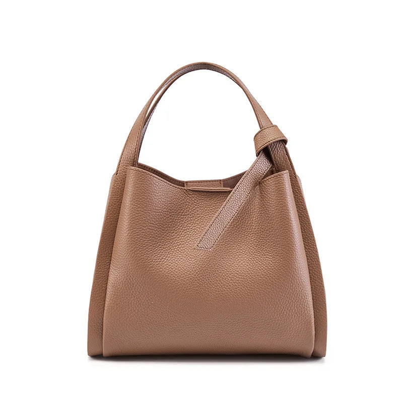 100% bolsa balde de couro genuíno para as mulheres 2025 nova bolsa crossbody moda commuter bolsa de ombro para compras
