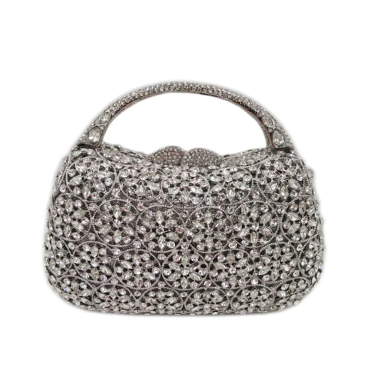 Mulheres strass alça superior bolsas pedras saco de noite minaudiere casamento embreagem nupcial tote senhoras corrente metal bolsa