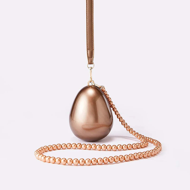 Mini bolsa de pérola crossbody colar de contas bolsa de ombro ovo noite moda totebag feminino mão senhora bolsas de telefone pequena mulher