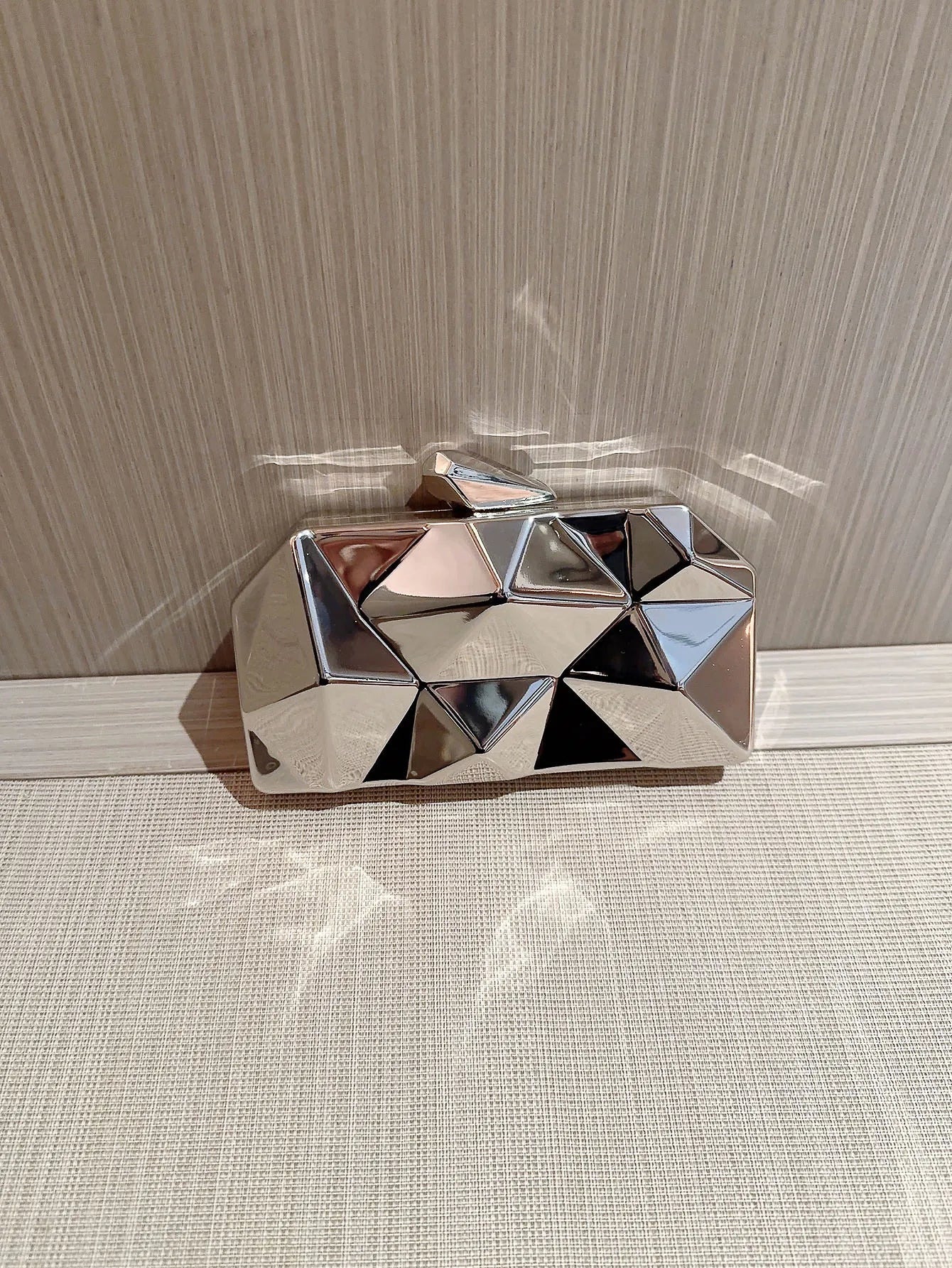 Senhoras moda brilhante em forma de caixa de ferragem saco de jantar saco de banquete saco de embreagem vestido saco de noite saco de baile saco de corrente