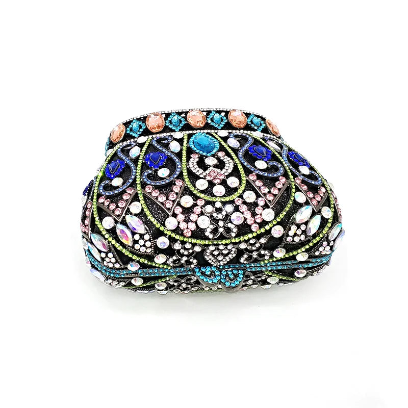 Mulheres festa à noite bolsa diamantes luxo cristal garras elegantes senhoras bolsas festa de casamento nupcial coroa real bolsas saco