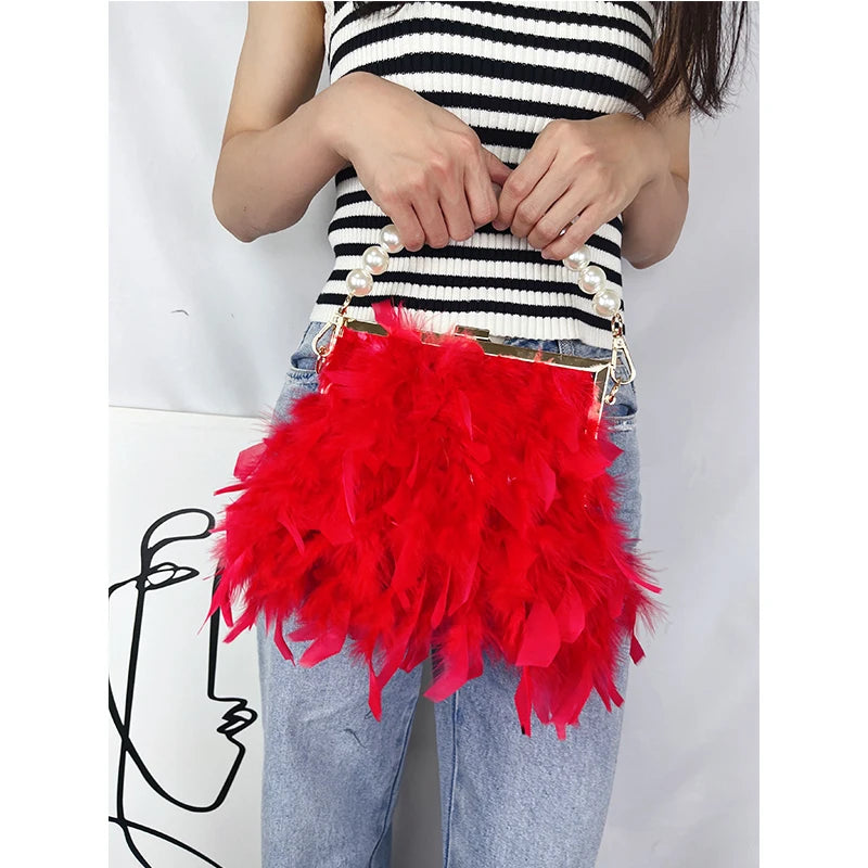 Bolsas de luxo para mulheres, bolsa de embreagem noturna, bolsa de ombro, corrente de pérolas, bolsa de casamento designer 12 cores