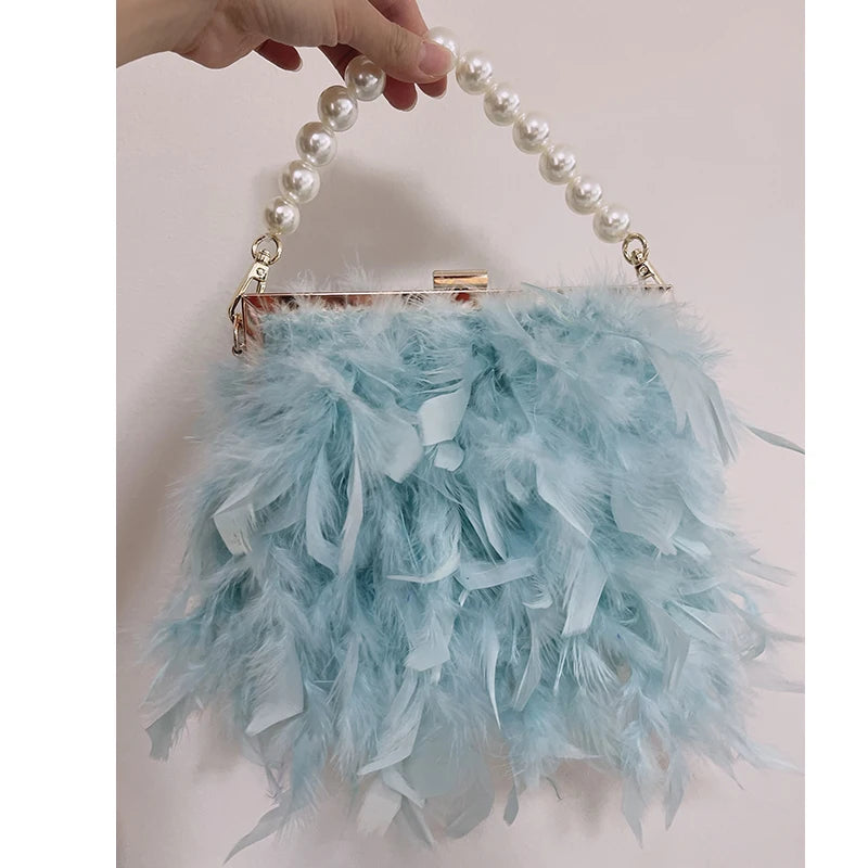 Bolsas de luxo para mulheres, bolsa de embreagem noturna, bolsa de ombro, corrente de pérolas, bolsa de casamento designer 12 cores