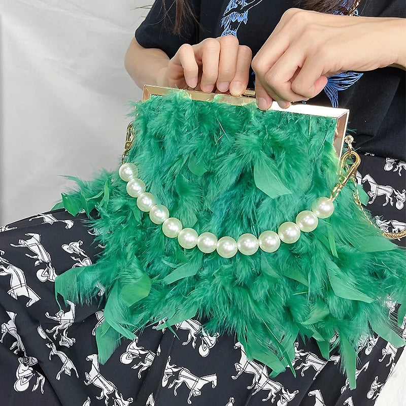 Bolsas de luxo para mulheres, bolsa de embreagem noturna, bolsa de ombro, corrente de pérolas, bolsa de casamento designer 12 cores